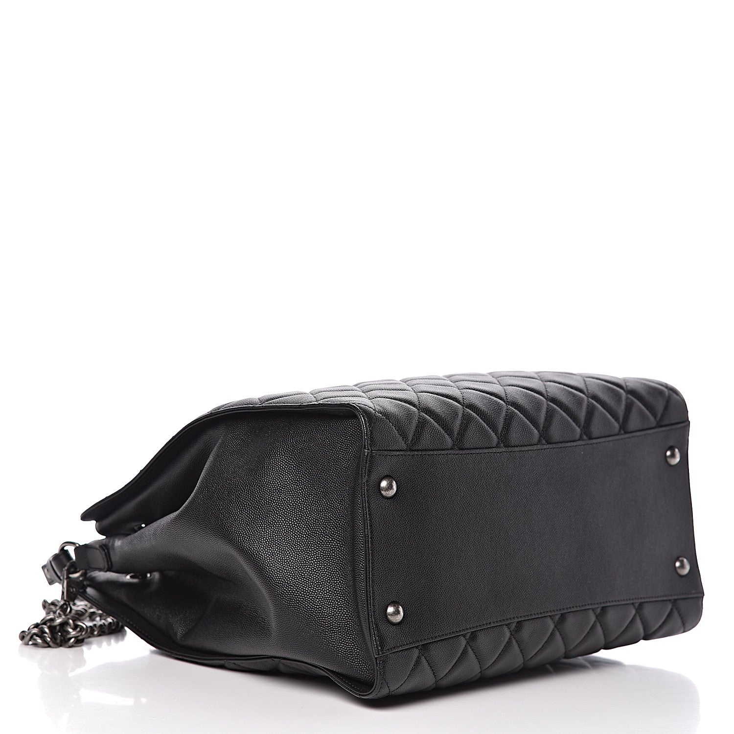 Chanel Caviar Quilted Large CC Bucket Bag Black 4 of 10