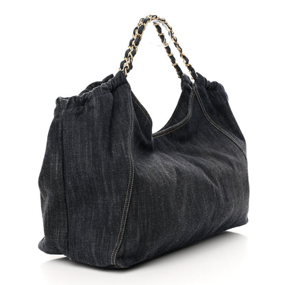 Chanel Denim XL Coco Cabas Tote Blue 4 of 13
