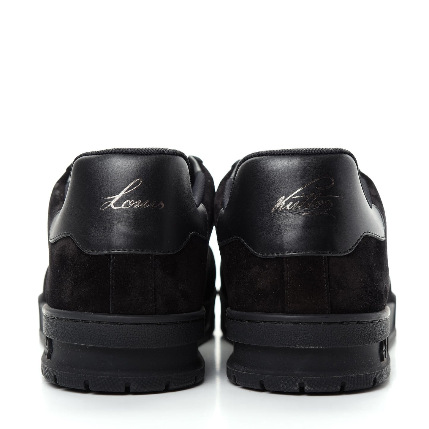 Suede Mens LV Trainer Sneakers 9.5 Black