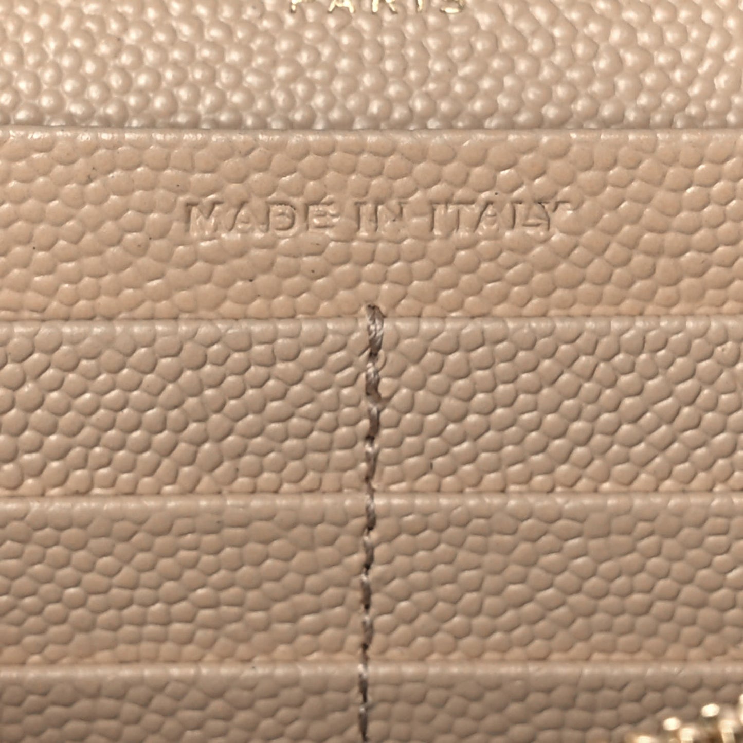 Grain De Poudre Matelasse Chevron Monogram Chain Wallet Nude Powder