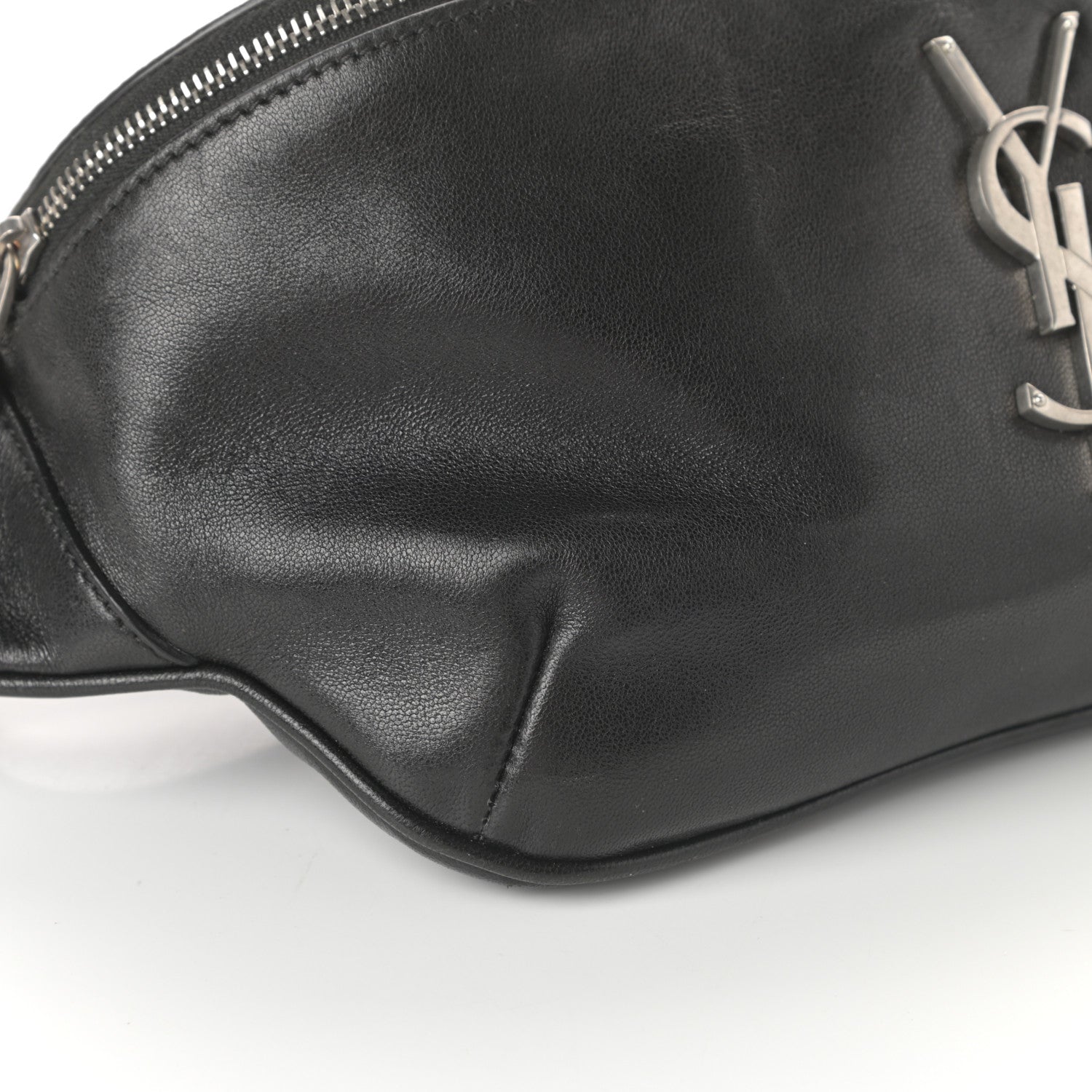 Saint Laurent Calfskin Monogram Belt Bag Black 8 of 9