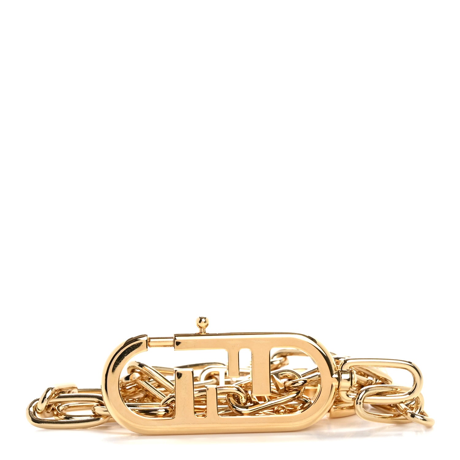 Fendi Metal O'Lock Strap You Gold 1 of 4