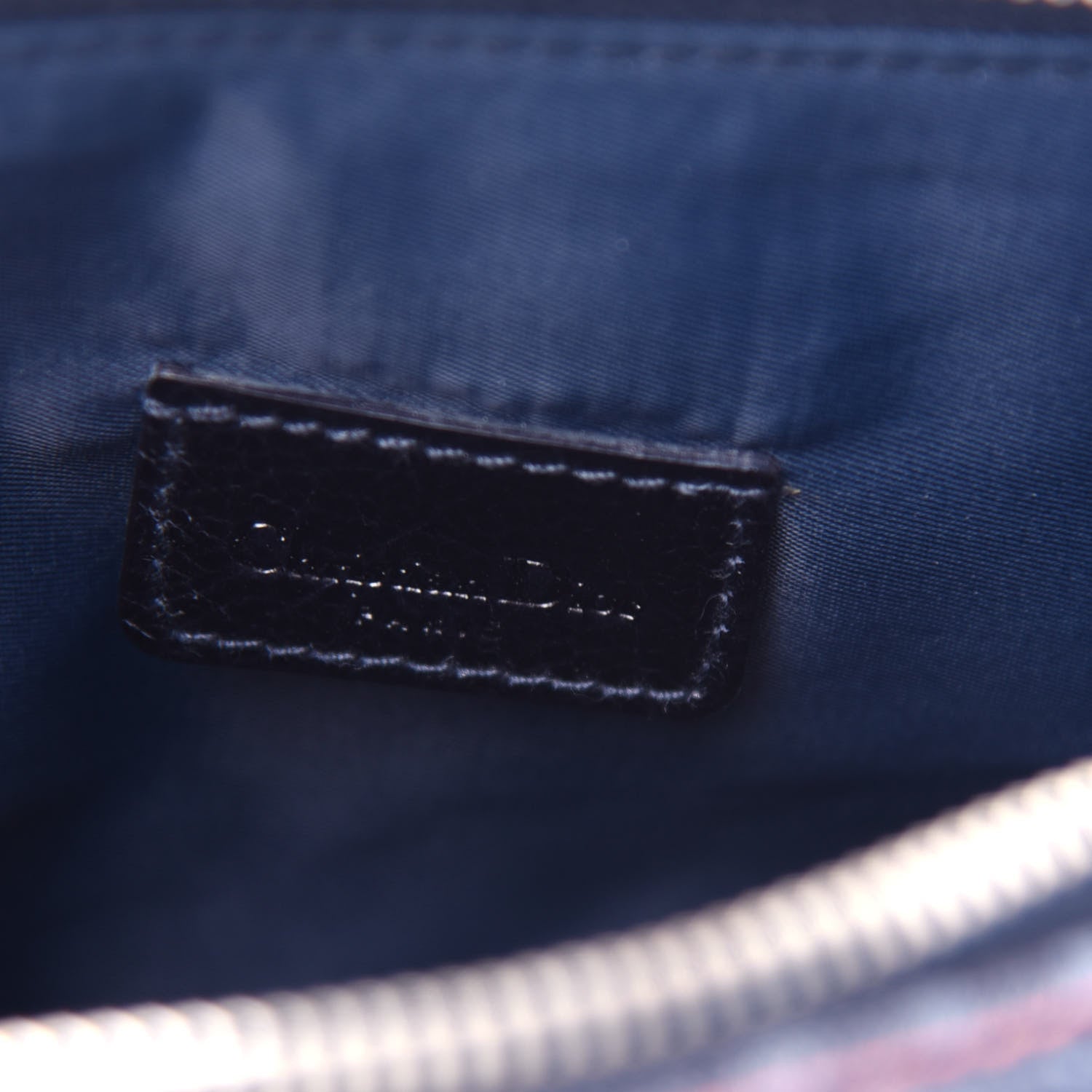 Christian Dior Denim Monogram Mini Saddle Pochette Navy 6 of 10