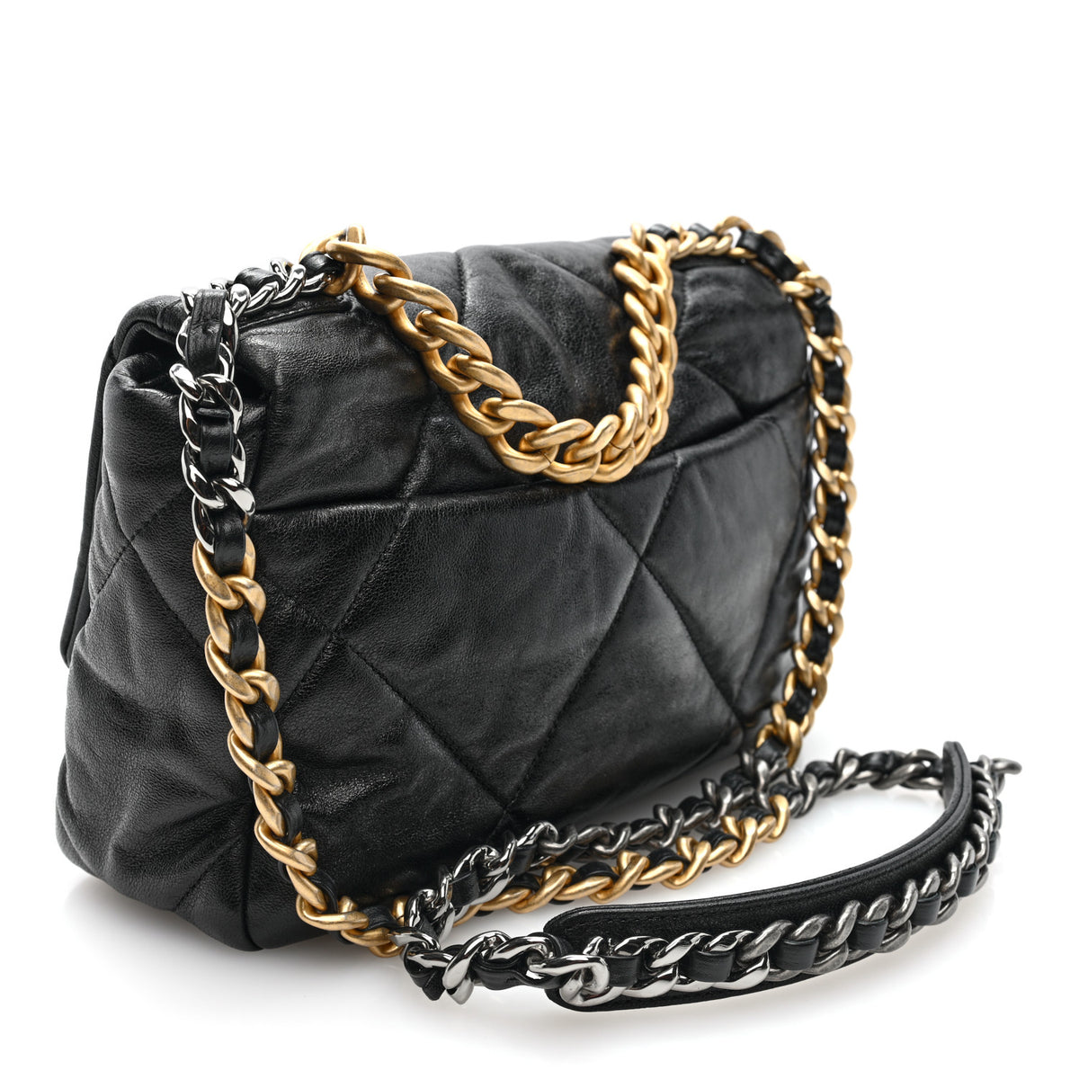 Chanel Lambskin Quilted Medium Chanel 19 Flap Black 3 of 10