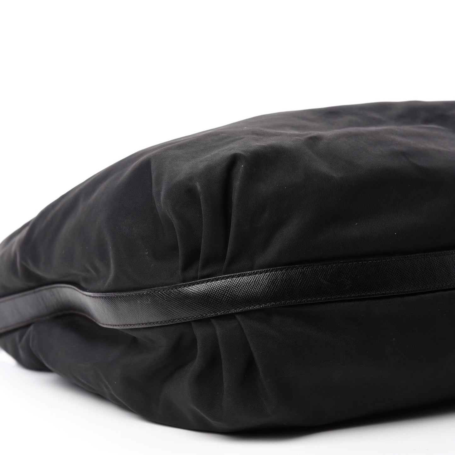 Tessuto Nylon Saffiano Hobo Black