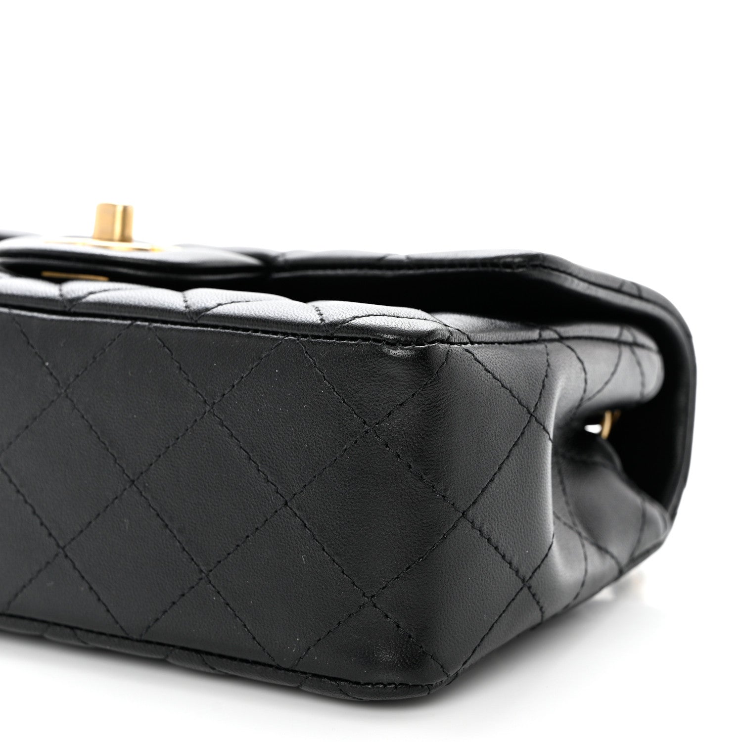 Chanel Lambskin Quilted Mini Rectangular Flap Black 9 of 9