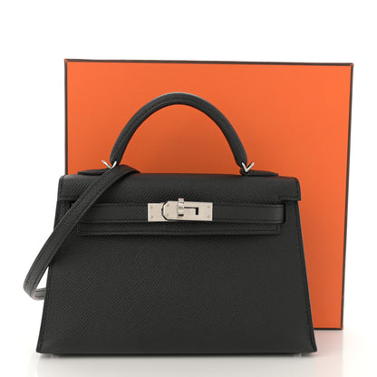 Hermes Epsom Mini Kelly Sellier 20 Black 11 of 11