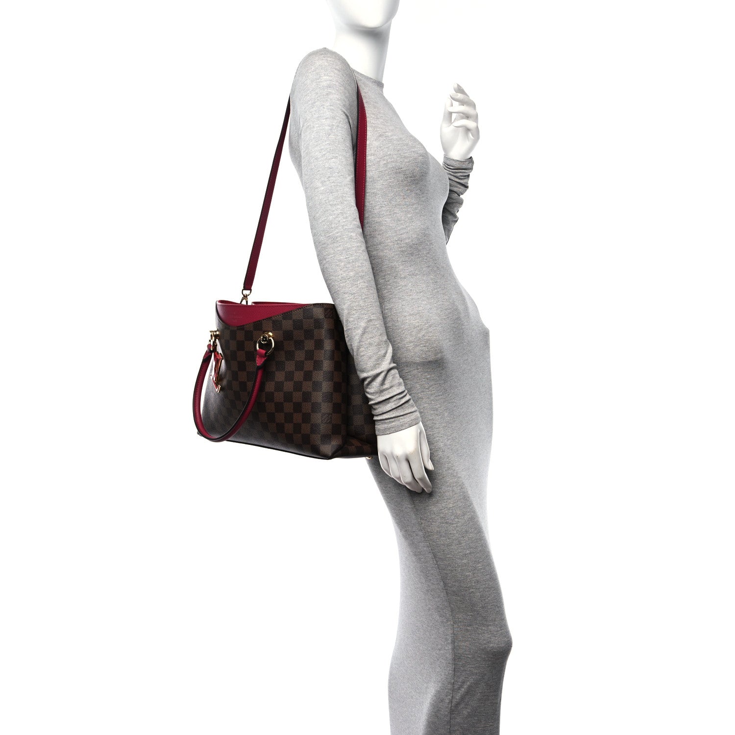 Louis Vuitton Damier Ebene LV Riverside Lie De Vin 2 of 9