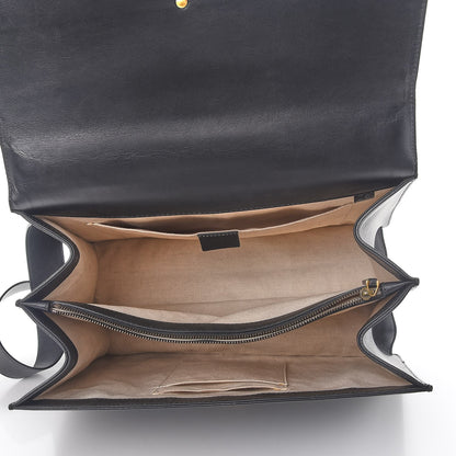 Gucci Calfskin Bamboo Web Large Dionysus Top Handle Bag Black Bright Evergreen Hibiscus Red 6 of 15