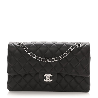 Chanel Lambskin Quilted Medium Double Flap Black 1 of 11