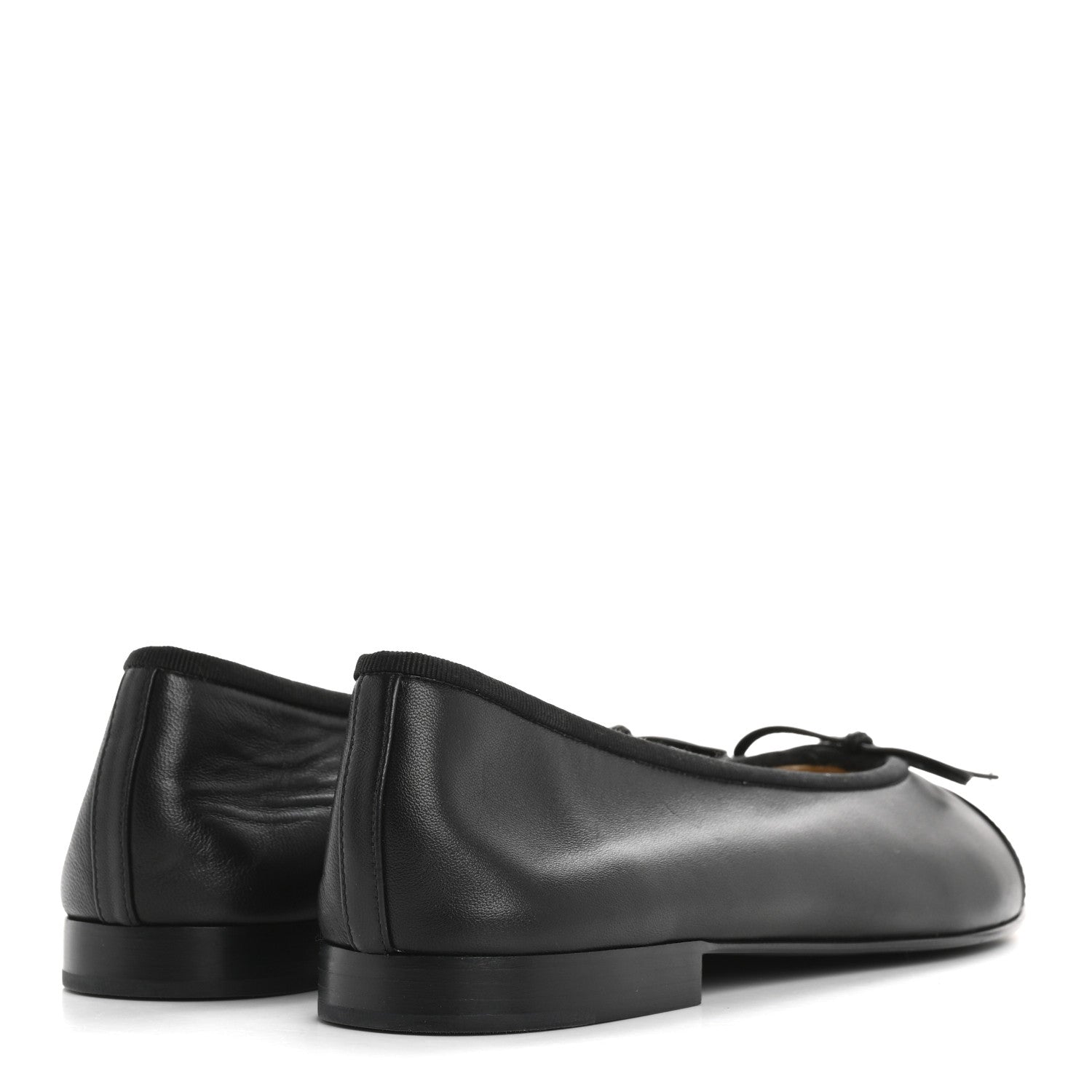 Chanel Lambskin Patent Cap Toe Ballerina Flats 41 Black 5 of 10