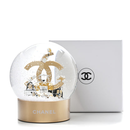 Chanel Glass CC Shopping Bag Snow Globe Gold 8 of 8