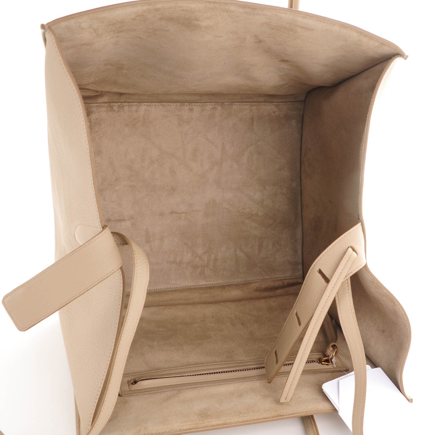 Celine Supple Calfskin Medium Phantom Luggage Beige 5 of 7