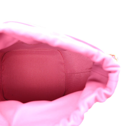Chanel Calfskin Small CC Chain Bucket Drawstring Bag Pink 5 of 10