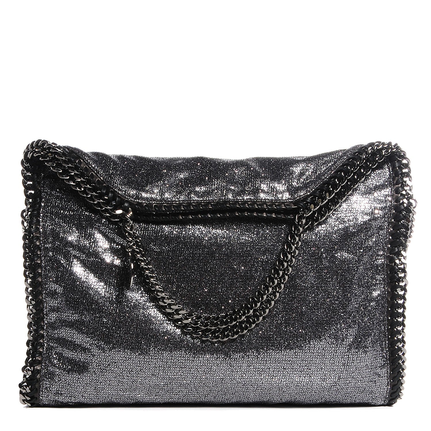 Stella McCartney Metallic Linen Falabella Grey 1 of 10
