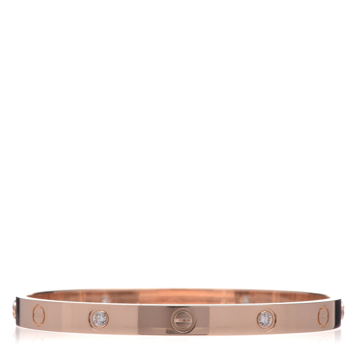 18K Pink Gold 4 Diamond LOVE Bracelet 19