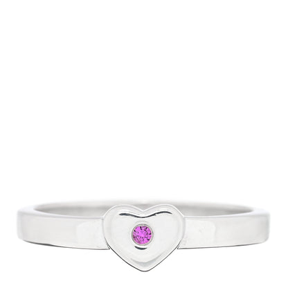 Tiffany Sterling Silver Pink Sapphire Heart Ring 52 6 1 of 4