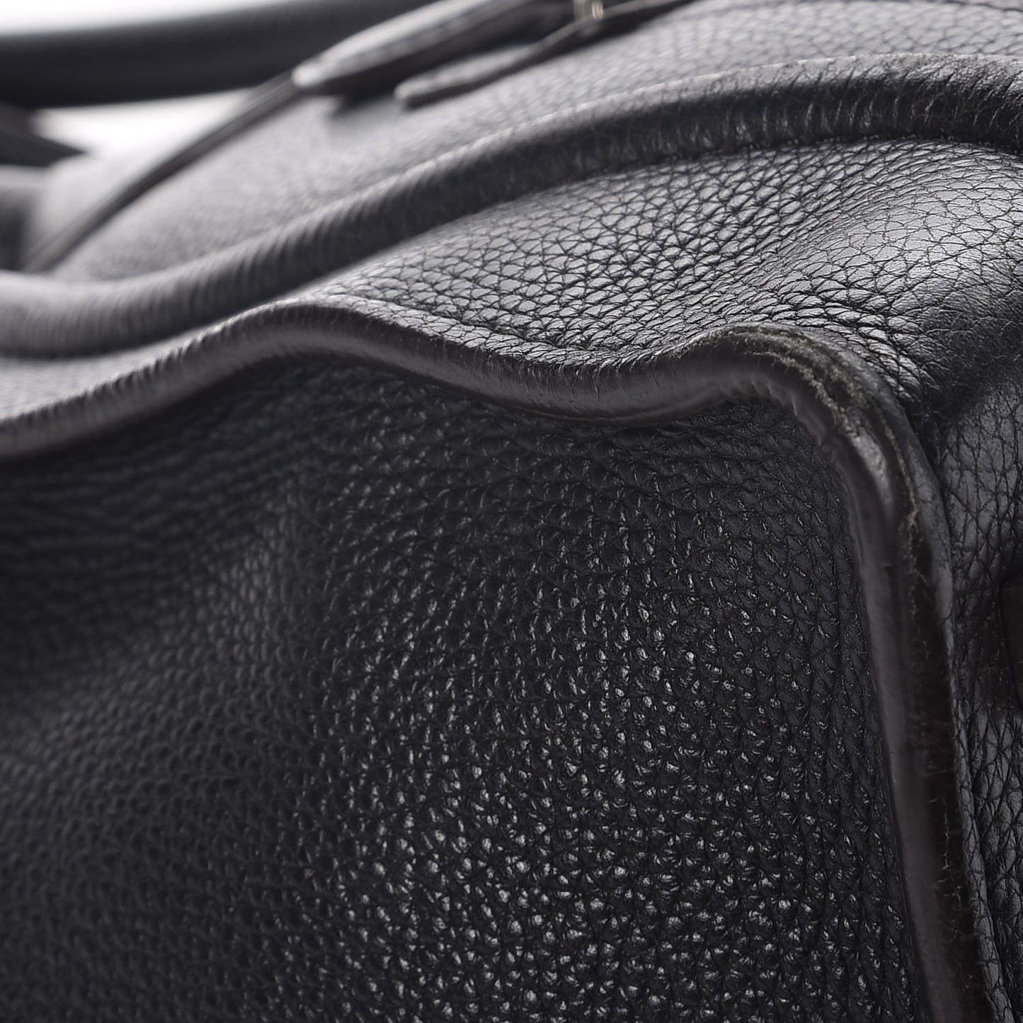 Drummed Calfskin Mini Luggage Black