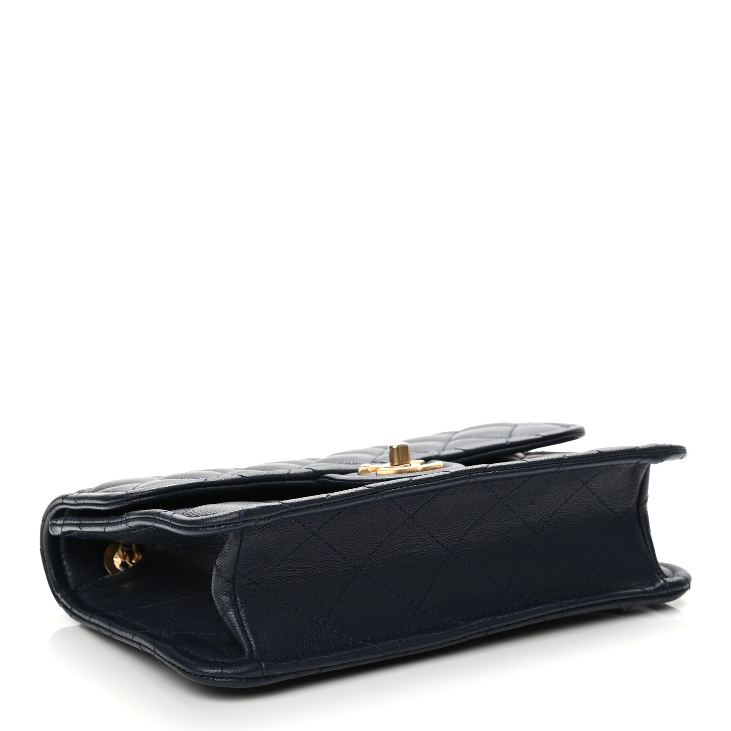 Chanel Caviar Quilted Medium Sweet Classic Flap Navy Blue 4 of 13
