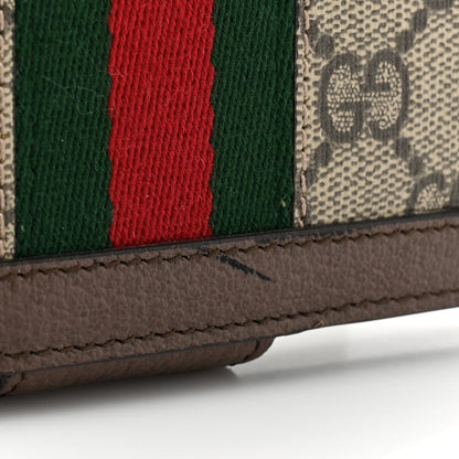 Gucci GG Supreme Monogram Web Ophidia Passport Case Beige New Acero 12 of 15