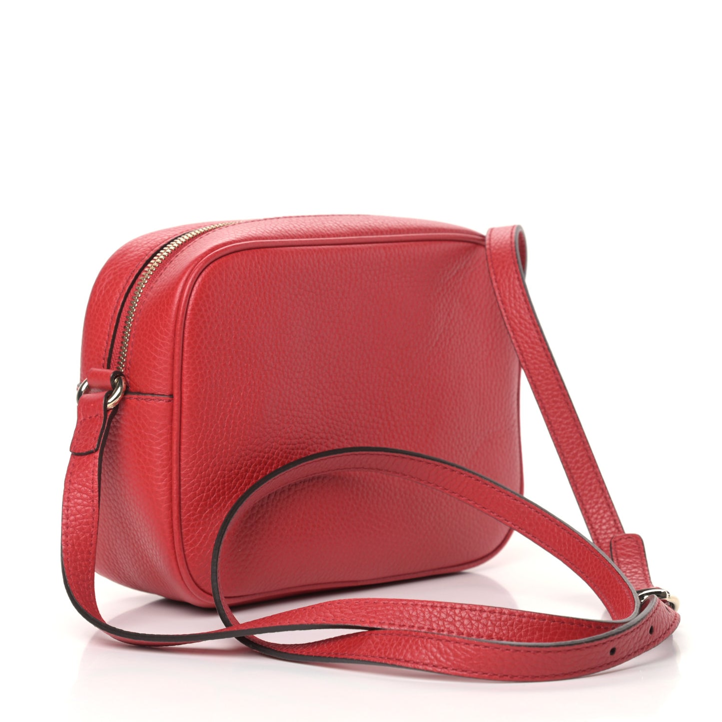 Pebbled Calfskin Small Soho Disco Bag Tabasco Red