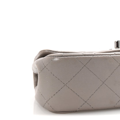 Chanel Lambskin Quilted Extra Mini Rectangular Flap Grey 9 of 10