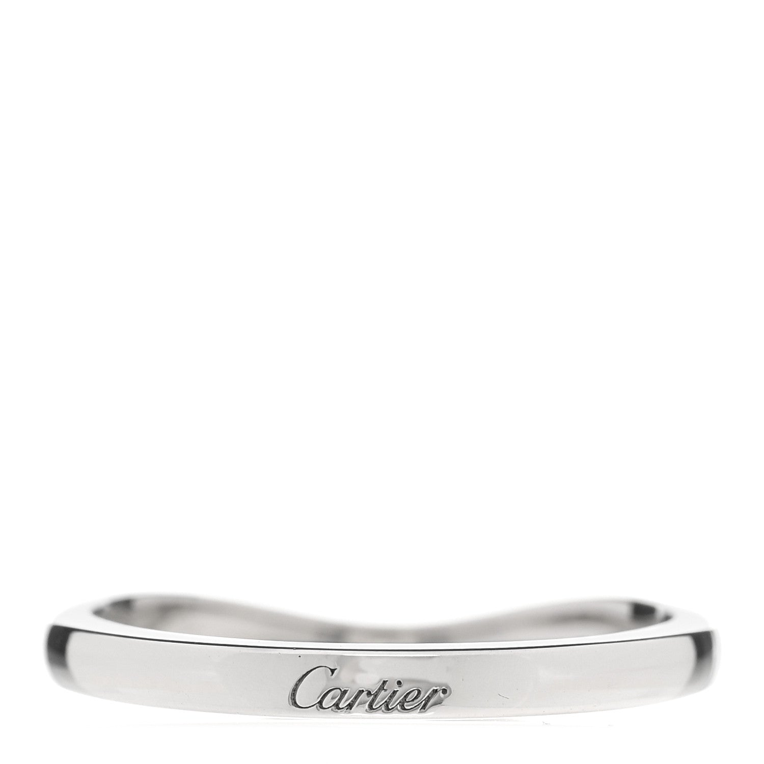 Cartier Platinum Ballerine Wedding Band Ring 51 5.75 3 of 4