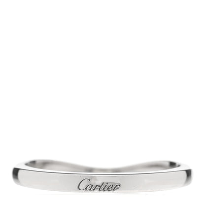 Cartier Platinum Ballerine Wedding Band Ring 51 5.75 3 of 4