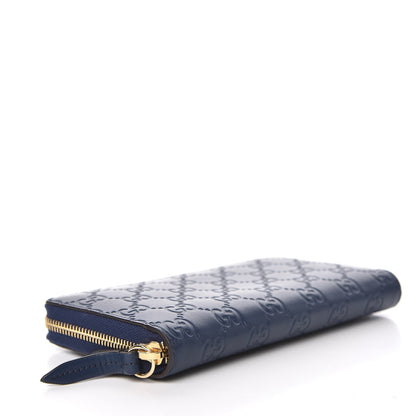 Gucci Guccissima Zip Around Wallet Blue 4 of 8