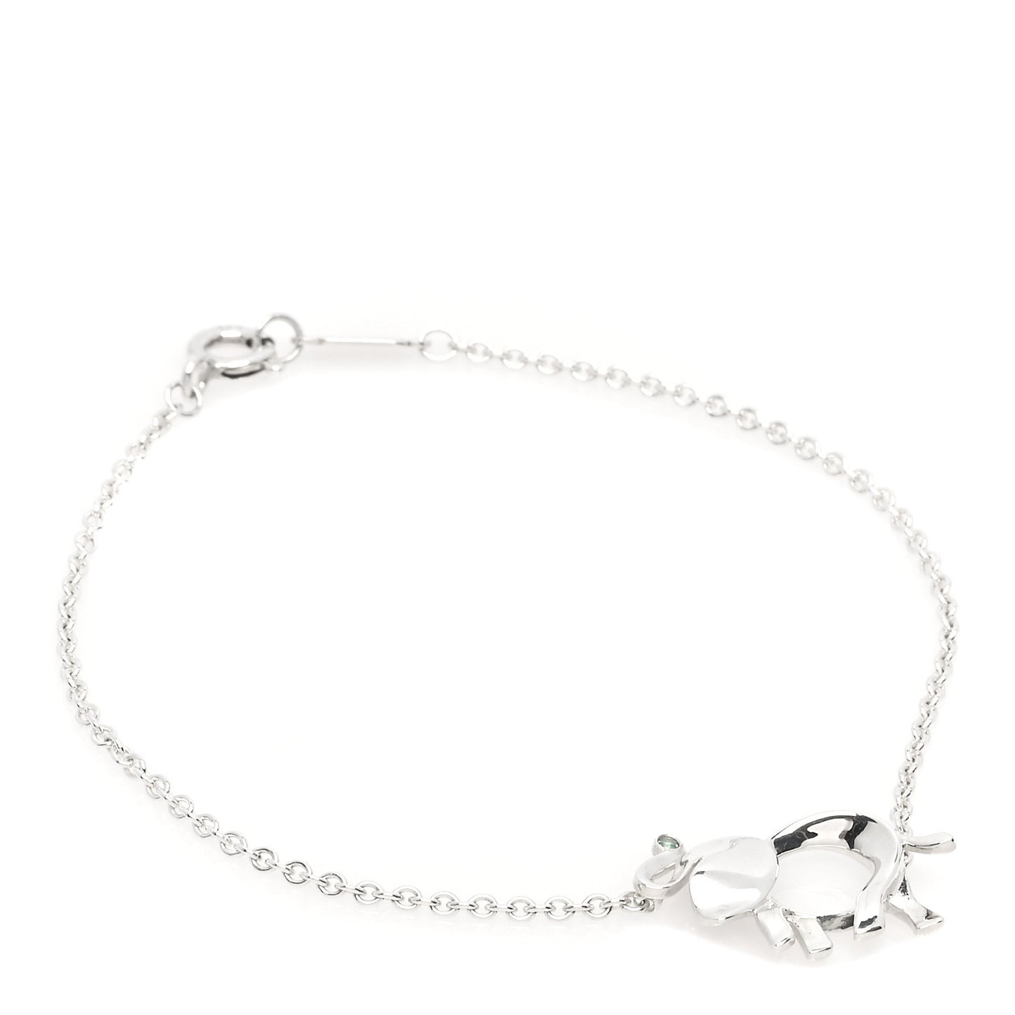 Sterling Silver Tsavorite Save the Wild Elephant Bracelet
