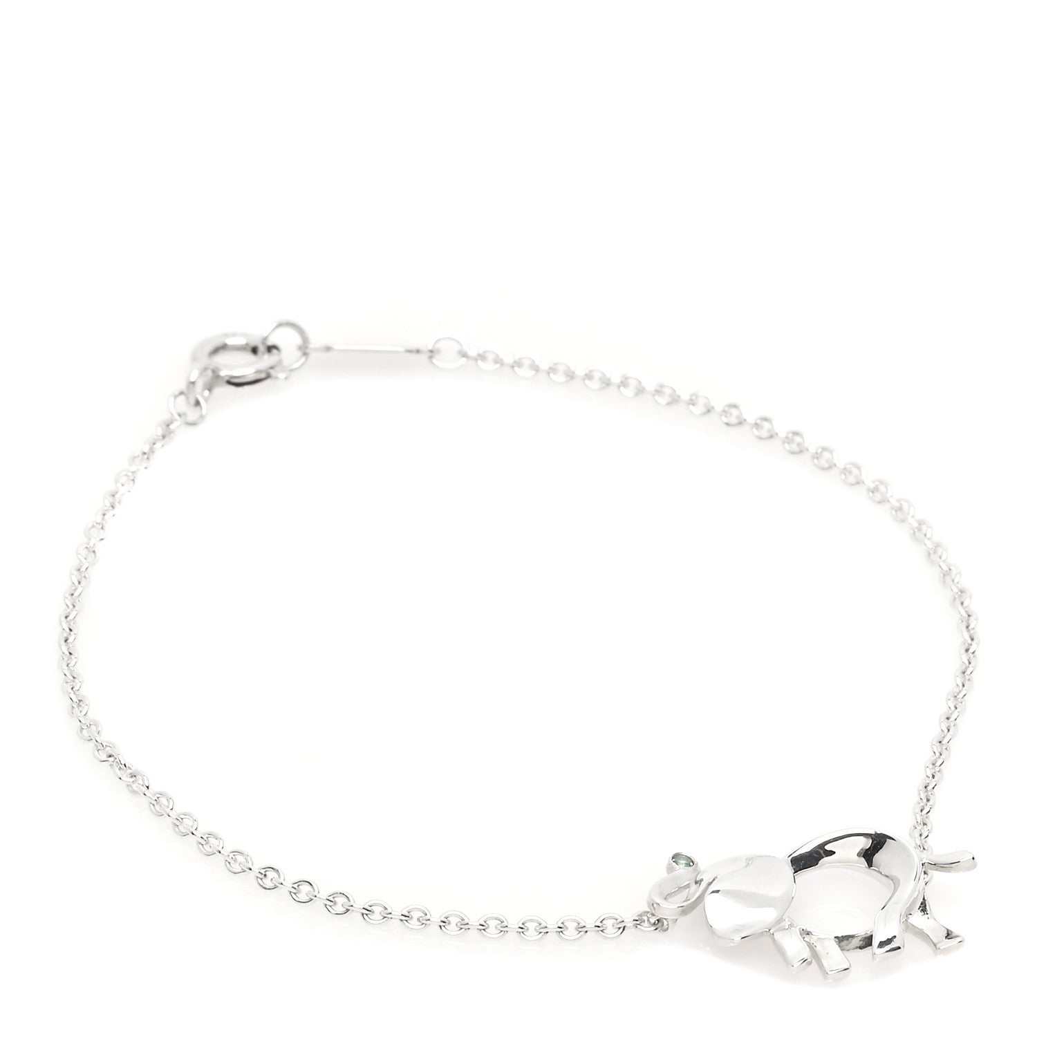 Tiffany Sterling Silver Tsavorite Save the Wild Elephant Bracelet 1 of 5