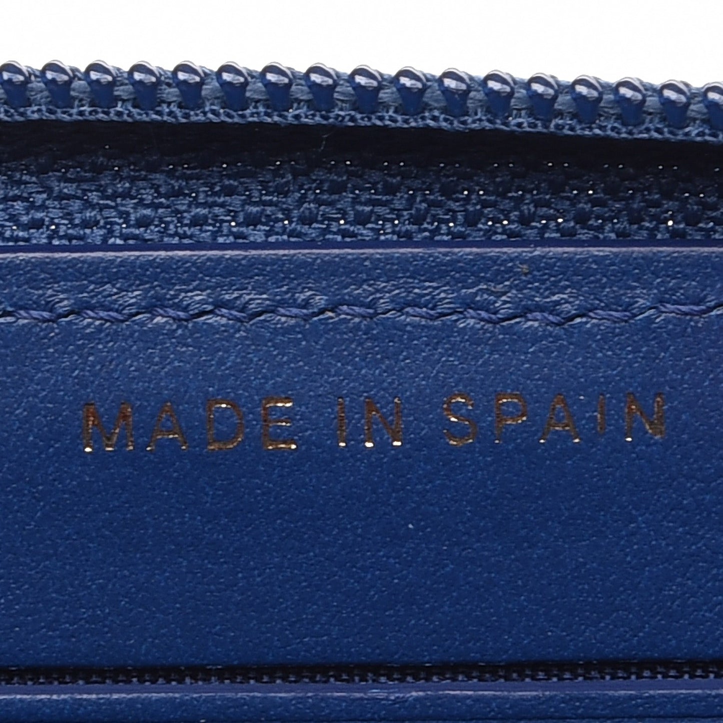 Caviar Quilted Small Boy Zip Around Wallet Dark Blue
