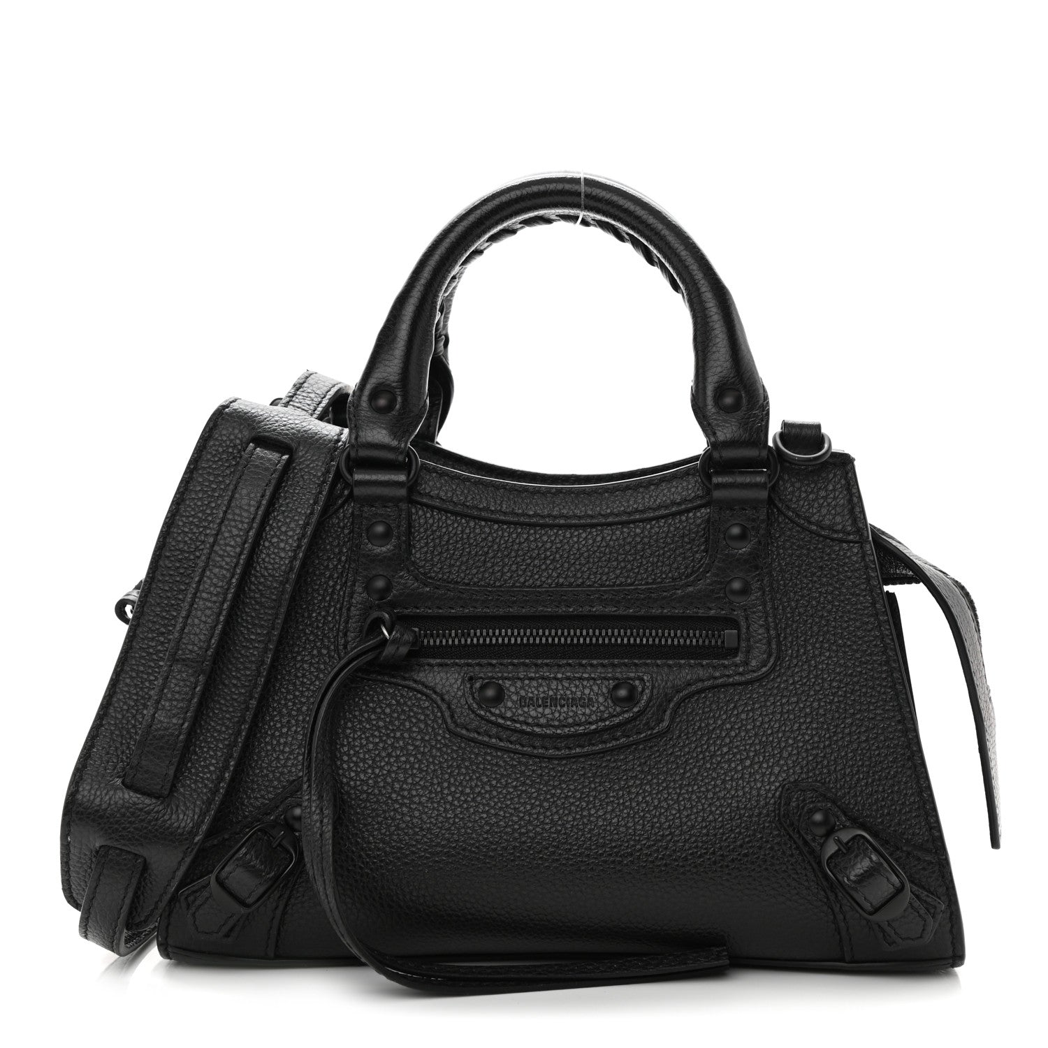 Balenciaga Grained Calfskin Neo Classic Black Hardware Mini City Black 1 of 11