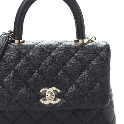 Chanel Caviar Quilted Extra Mini Coco Handle Flap Black 10 of 10