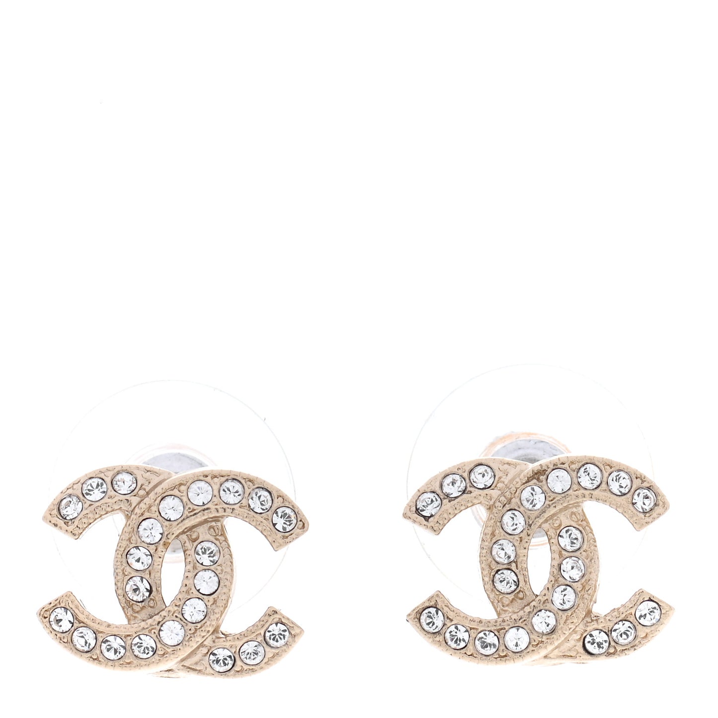 Crystal CC Earrings Gold