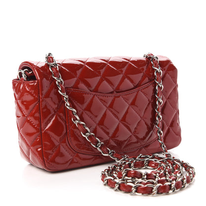 Chanel Patent Calfskin Quilted Mini Rectangular Flap Red 3 of 10