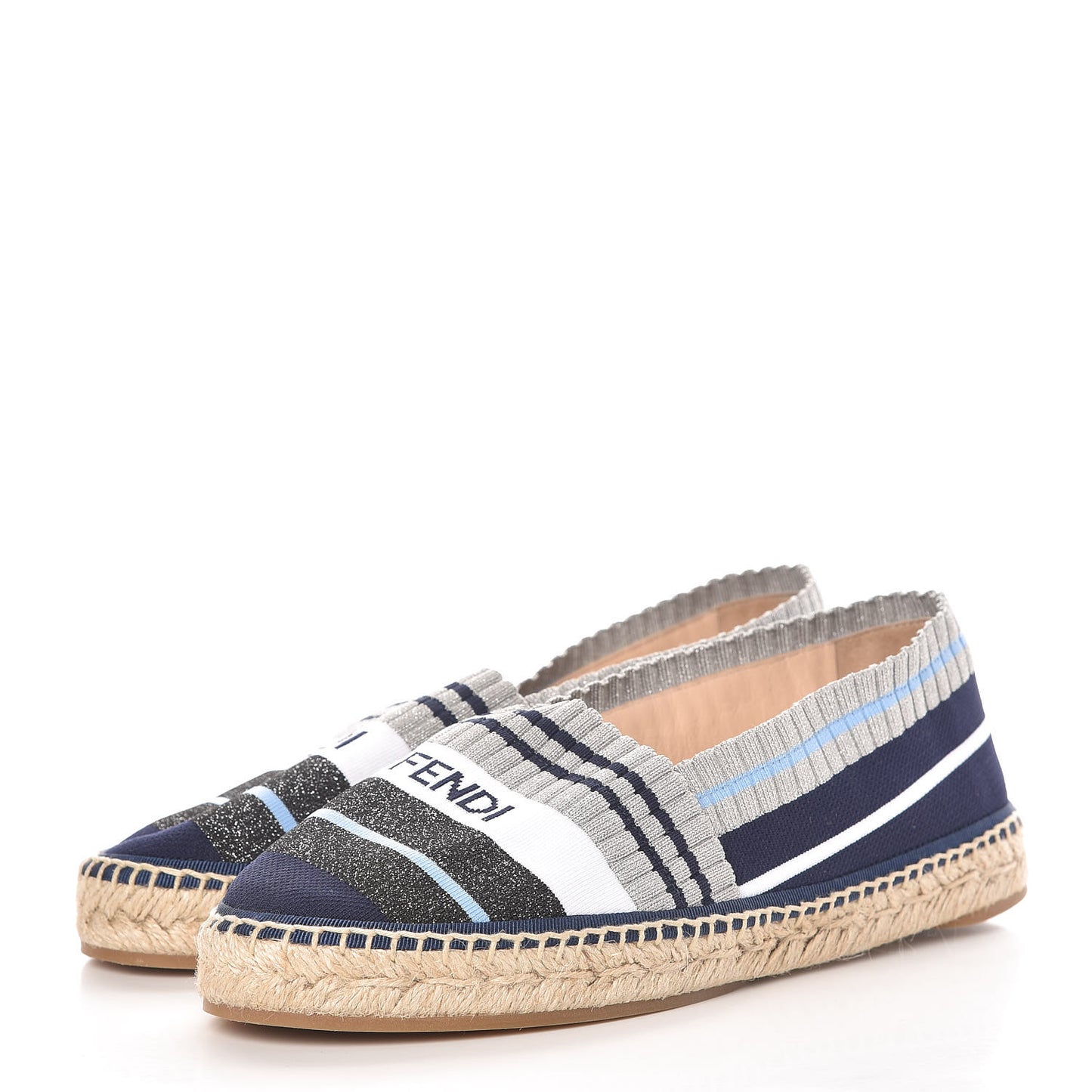 Knit Rockoko Sock Espadrilles 38 Grey