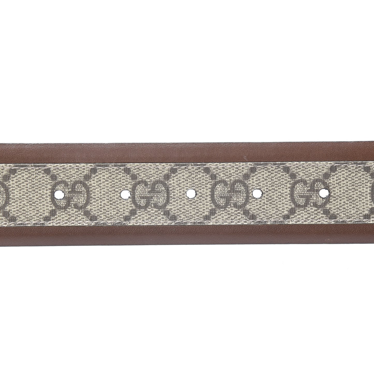 GG Supreme Monogram Selleria Interlocking G 40mm Belt 80 32 Beige Ebony Cuir