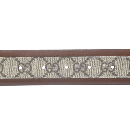 Gucci GG Supreme Monogram Selleria Interlocking G 40mm Belt 80 32 Beige Ebony Cuir 5 of 7