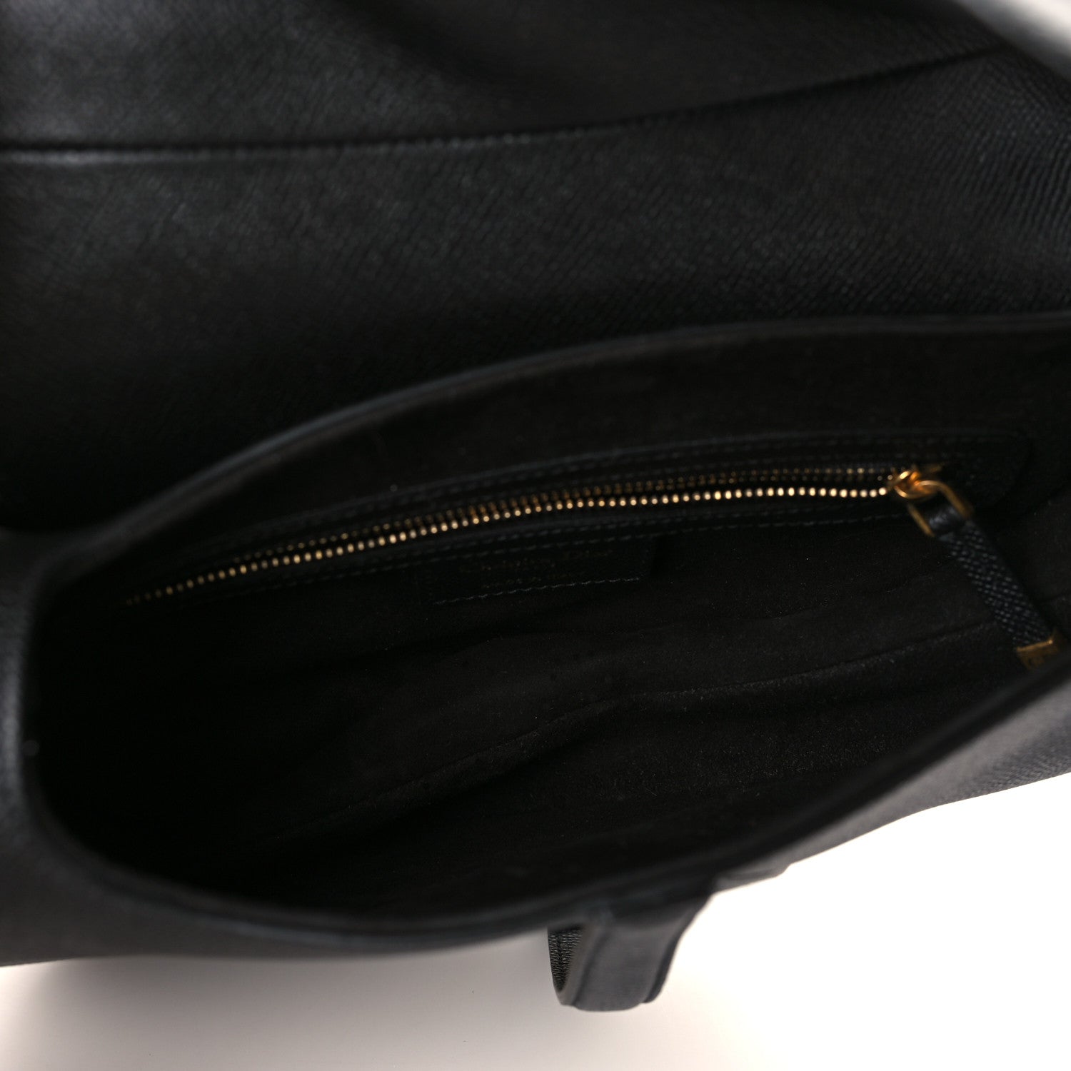 Christian Dior Grained Calfskin Saddle Bag Black 5 of 8