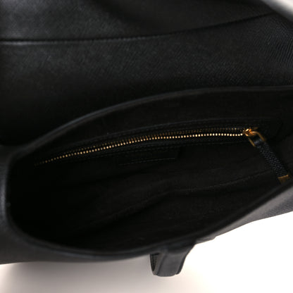 Christian Dior Grained Calfskin Saddle Bag Black 5 of 8