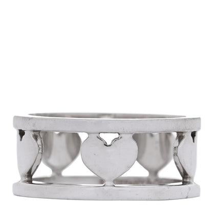 Tiffany Sterling Silver Heart Stencil Band Ring 53 6.5 1 of 4