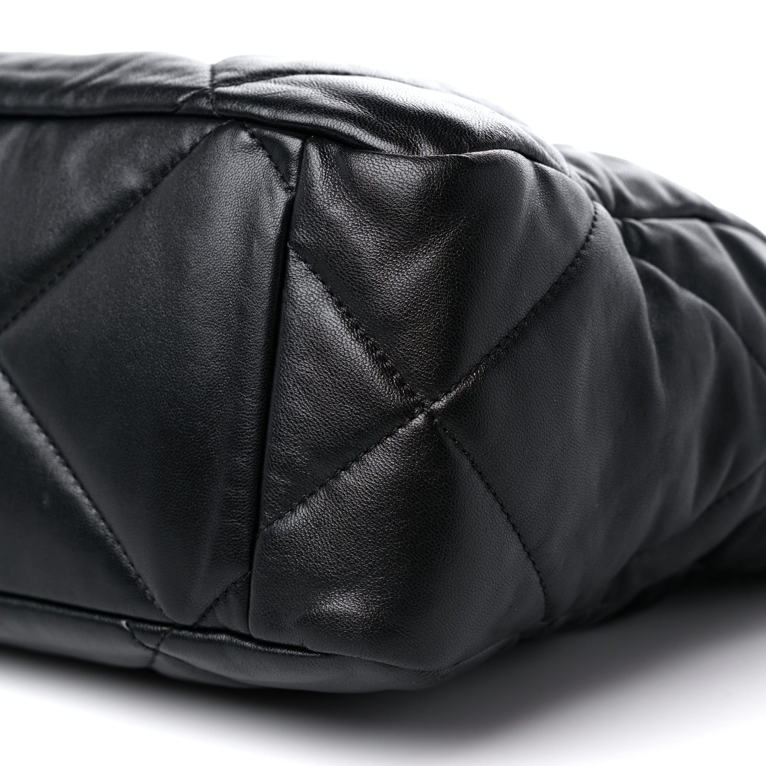 Chanel Lambskin Quilted Chanel 19 East West Shopping Bag Black 9 of 12