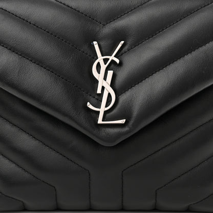 Saint Laurent Calfskin Y Quilted Monogram Small Loulou Chain Satchel Black 8 of 10