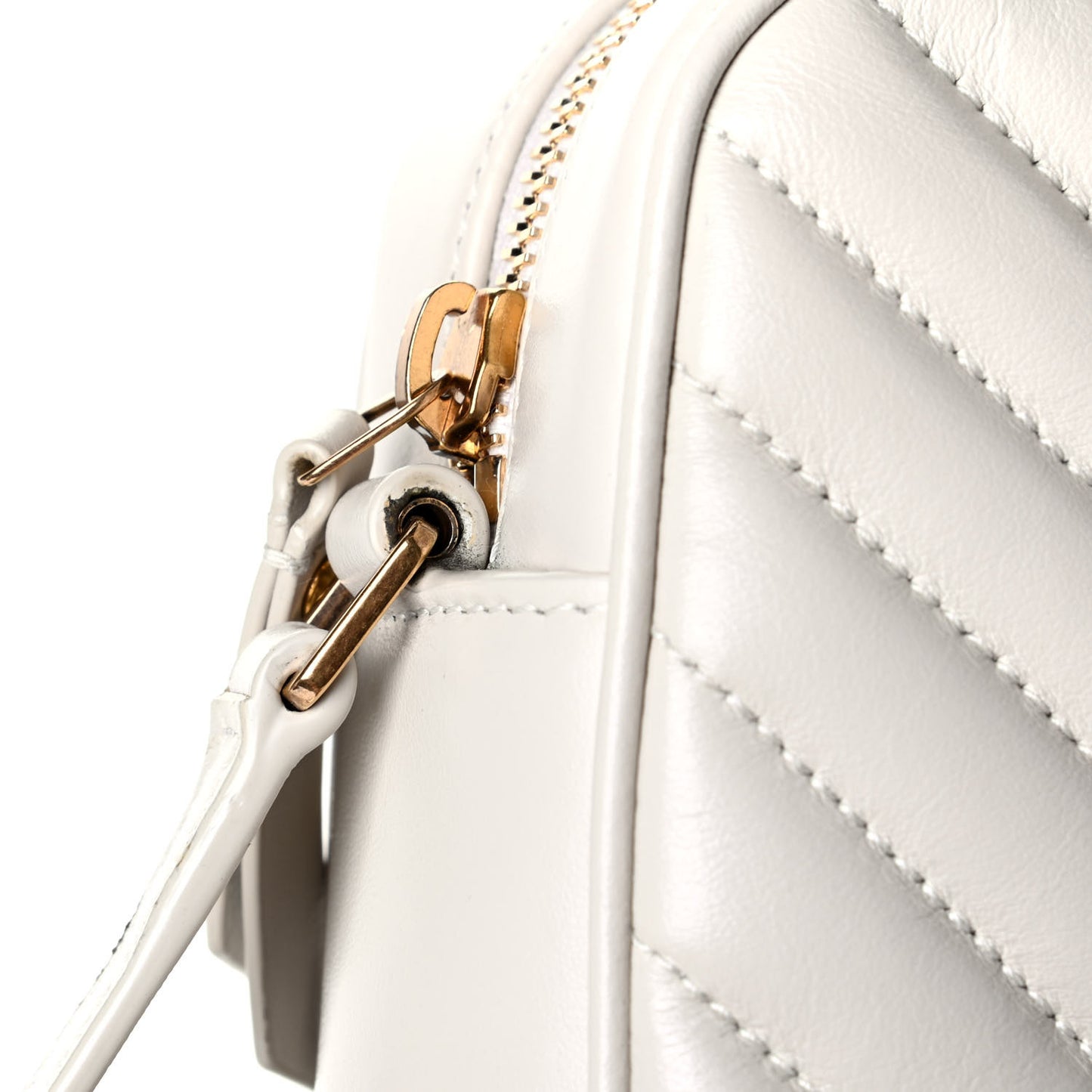 Calfskin Matelasse Monogram Lou Camera Bag Crema Soft