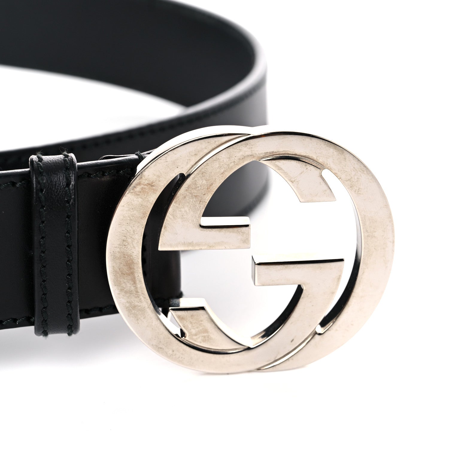 Gucci Calfskin Interlocking G 40mm Belt 80 32 Black 5 of 6