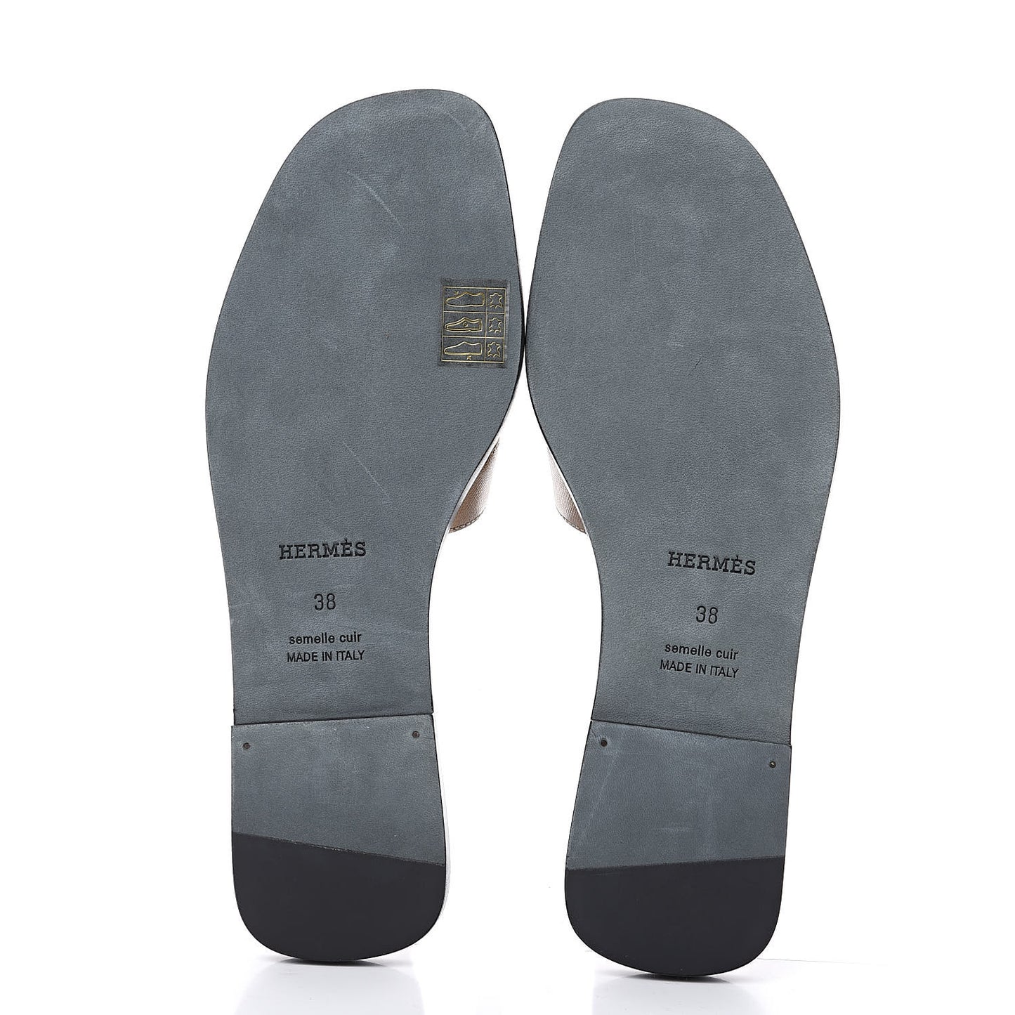 Metallic Nappa Oran Sandals 38 Vert Bronze