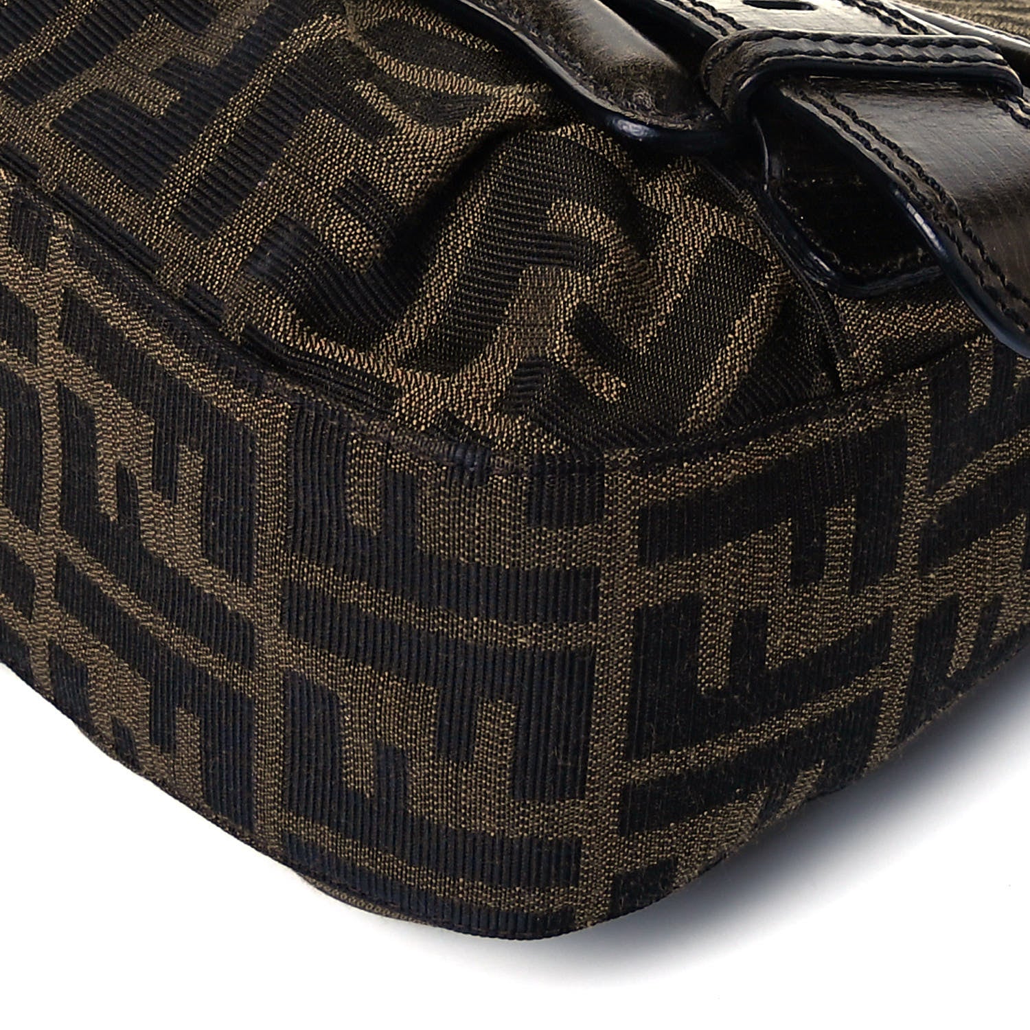 Fendi Zucca B Bis Flap Bag Tobacco Castagna 8 of 8