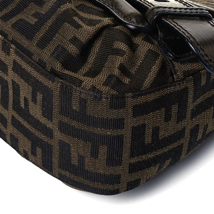 Fendi Zucca B Bis Flap Bag Tobacco Castagna 8 of 8