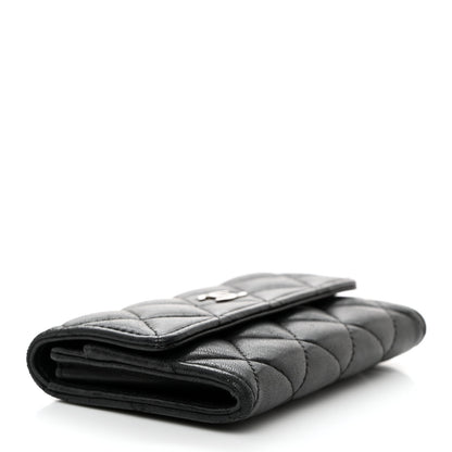 Chanel Lambskin Quilted Flap Card Holder Wallet Black 4 of 8